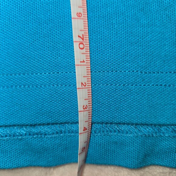 Lacoste Men’s Polo Shirt Size 7 (XL) Turquoise Blue & Navy – Crocodile Logo - Picture 9 of 12